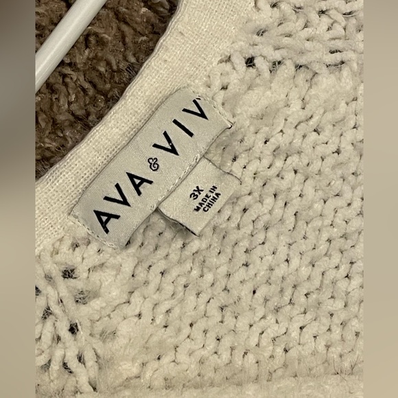 Ava & Viv white knitted oversized sweater - Picture 3 of 3